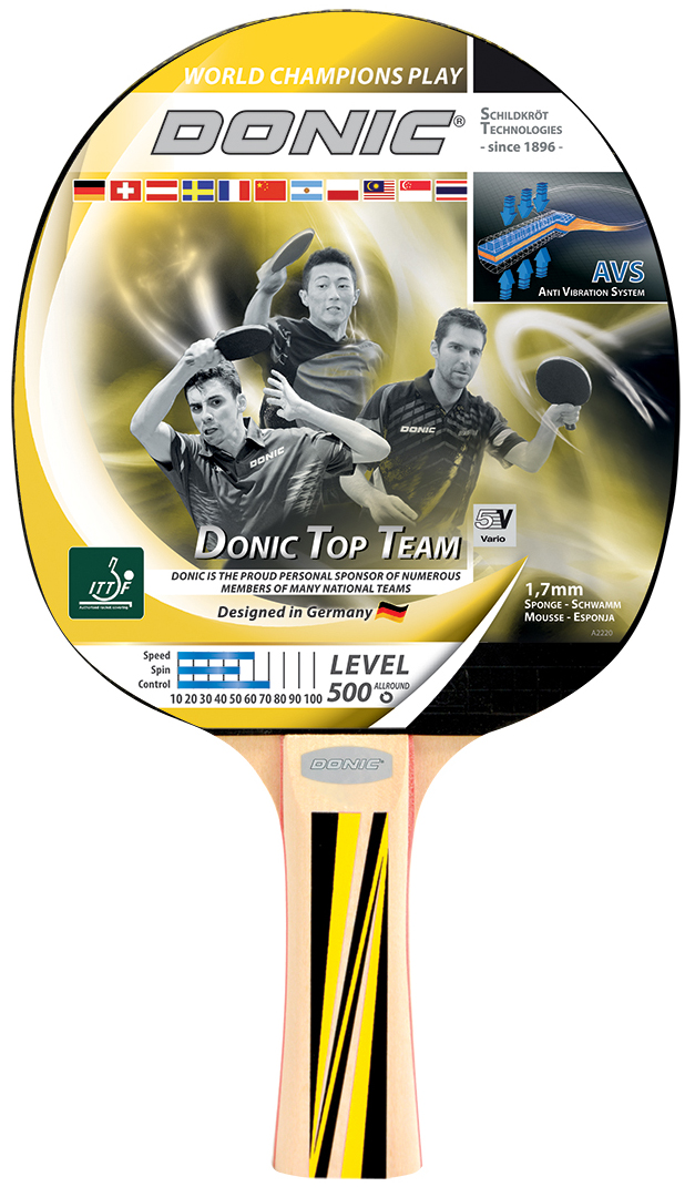 Donic Schildkrot TT-Bat Top Team 500 Shakehand Table Tennis Ping Pong Racket 